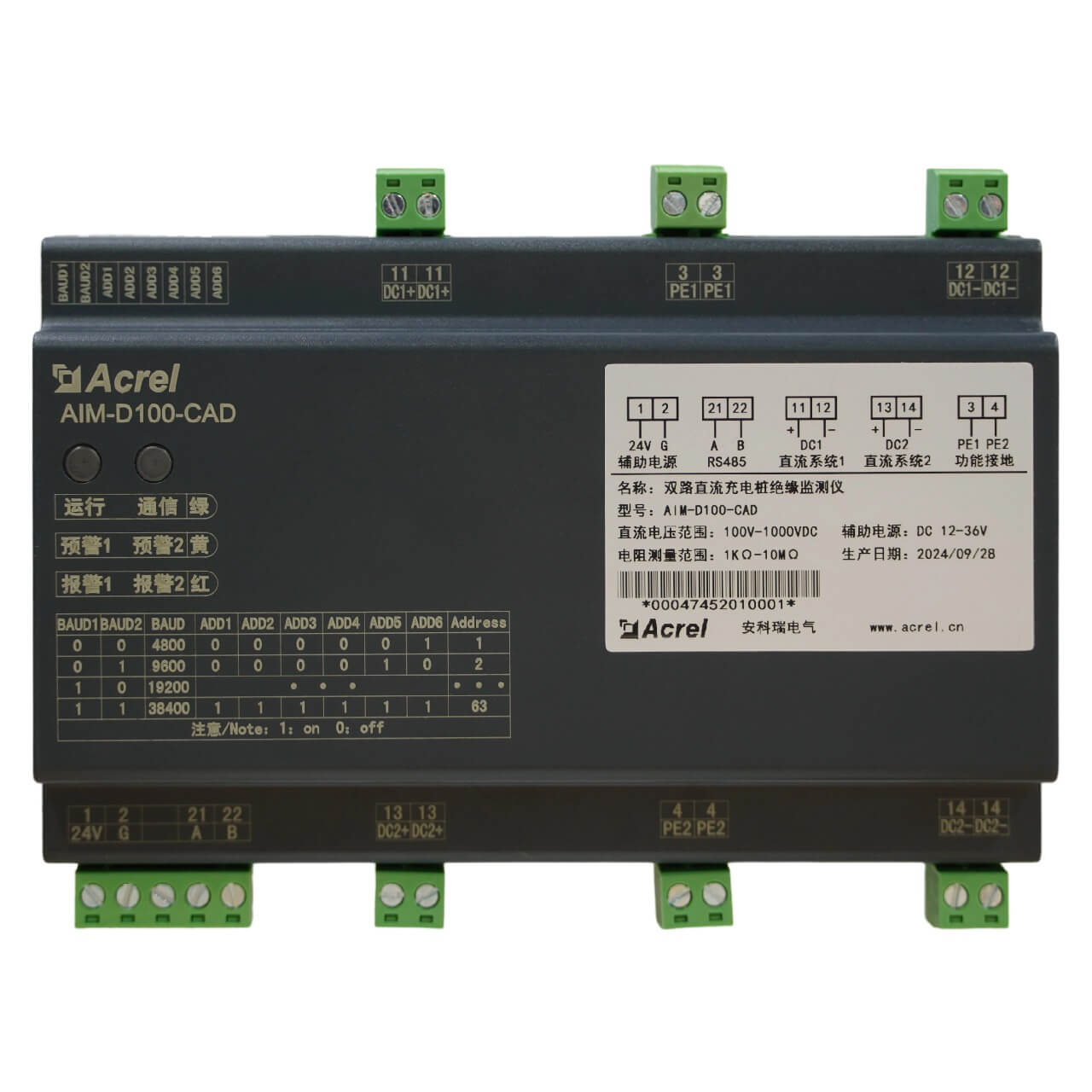 AIM D100 CAD Dual Channel Insulation Monitor 1