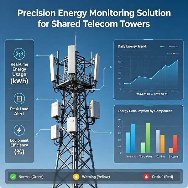 Precision Energy Monitoring Solution for Shared Telecom Towers