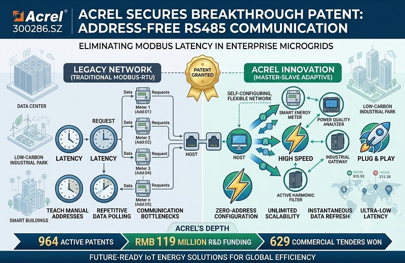 Acrel Patented RS485 Tech Removes Modbus Polling Latency